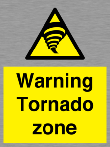 Warning Tornado zone